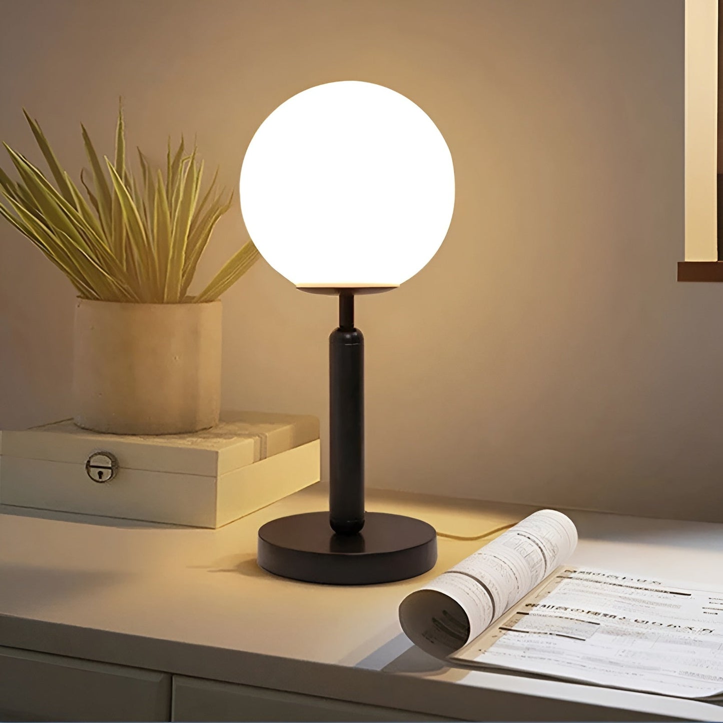 Eloswe Lamp - Moderne Luxe Led Glazen Bal - Elegante Tafellamp