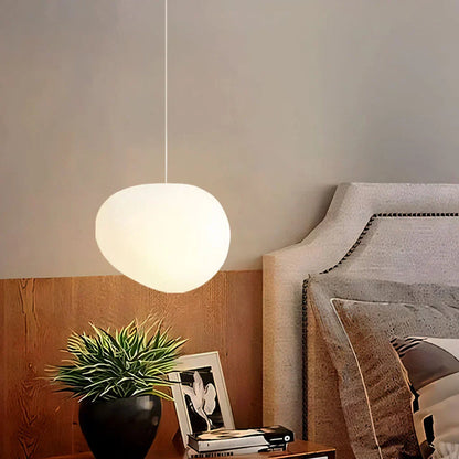 Kiezelvormige Hanglamp - Luxe witte Woonkamer Lamp