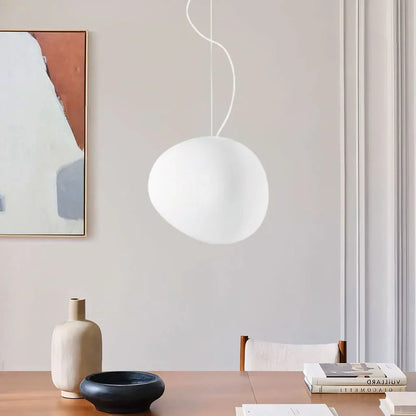 Kiezelvormige Hanglamp - Luxe witte Woonkamer Lamp