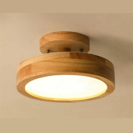 Elegante Plafondlamp - Ronde Houten Huis Verlichting