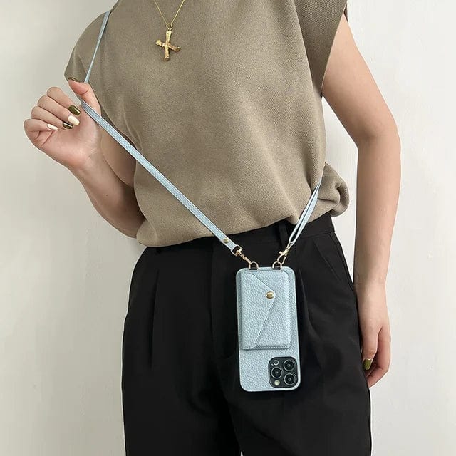 Crossbody telefoonhoes met sleutelkoord en pasjeshouder