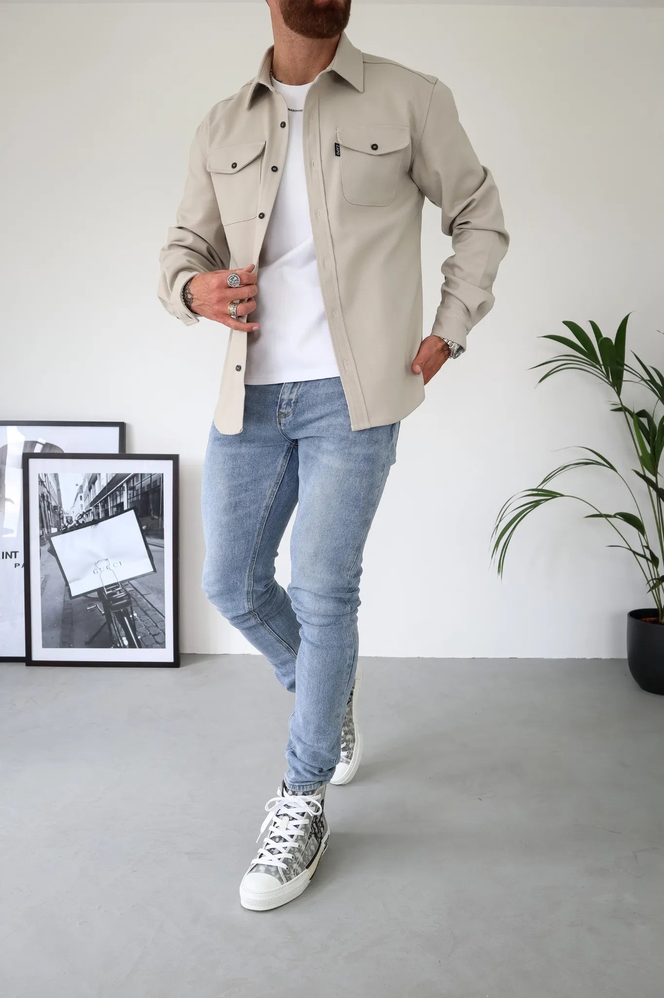 Stylemen - Modern heren overhemd jack - Goede Pasfrom