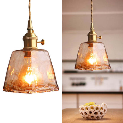 Retro Vintage Hanglamp - Goud Metaal Glas voor Woon/Eetkamer