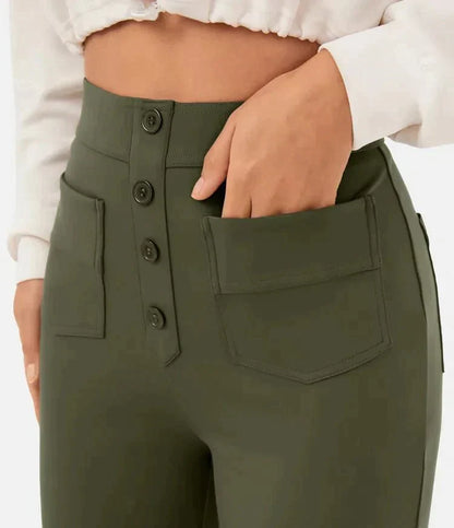 Elegante dames Broek met Hoge Taille - Perfecte pasvorm