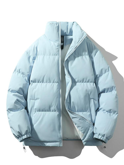 Stijlvolle Heren puffer jas - Gewatteerde oversized mode