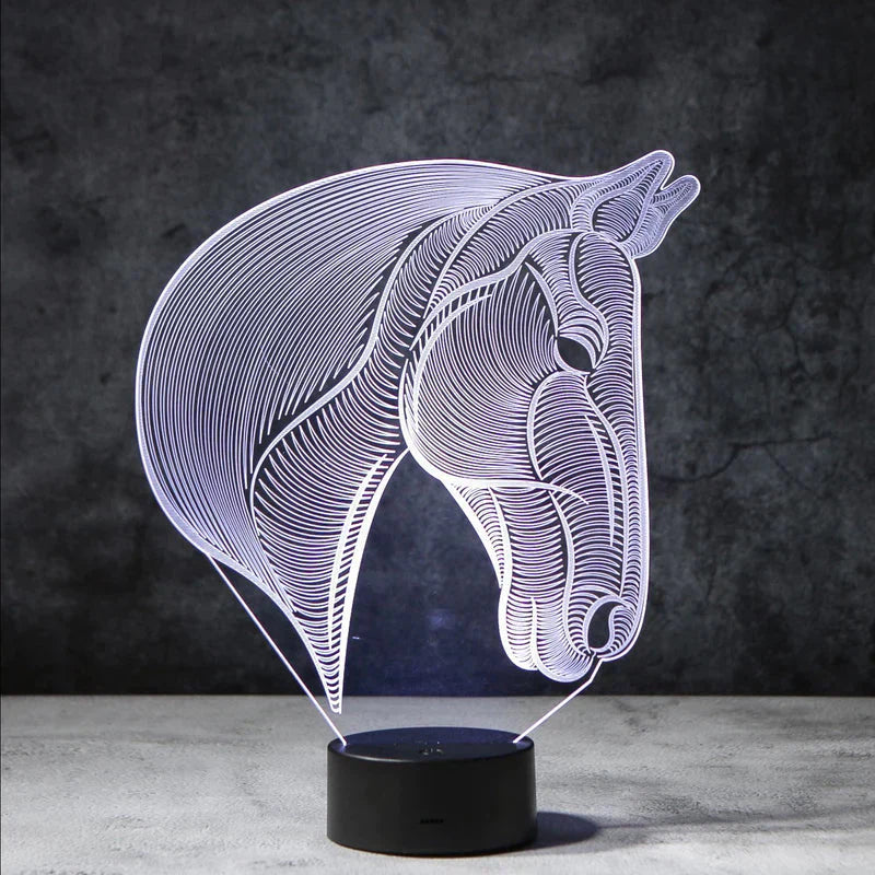 3D-Led Neon Lamp - Paarden nachtlamp