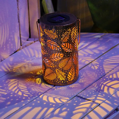 LeafLight Lantaarn - Decoratieve Buiten lamp met Lichtgevende Bladeren