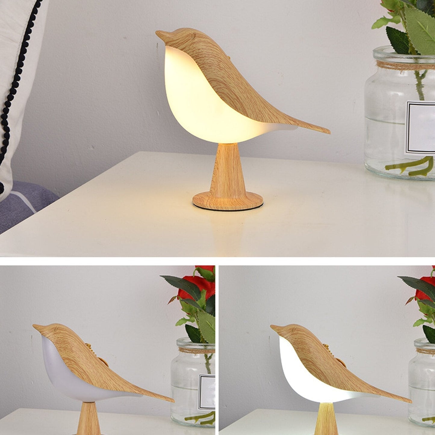 Winged Elegance Tafellamp - Nachtlamp met Vogel Design - Luxe en Functioneel