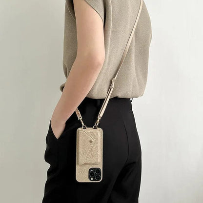 Crossbody telefoonhoes met sleutelkoord en pasjeshouder