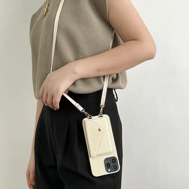 Crossbody telefoonhoes met sleutelkoord en pasjeshouder