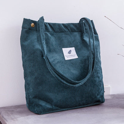 Corduroy Shopper Vrouwen - Elegante handtas