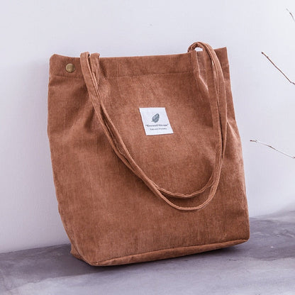 Corduroy Shopper Vrouwen - Elegante handtas