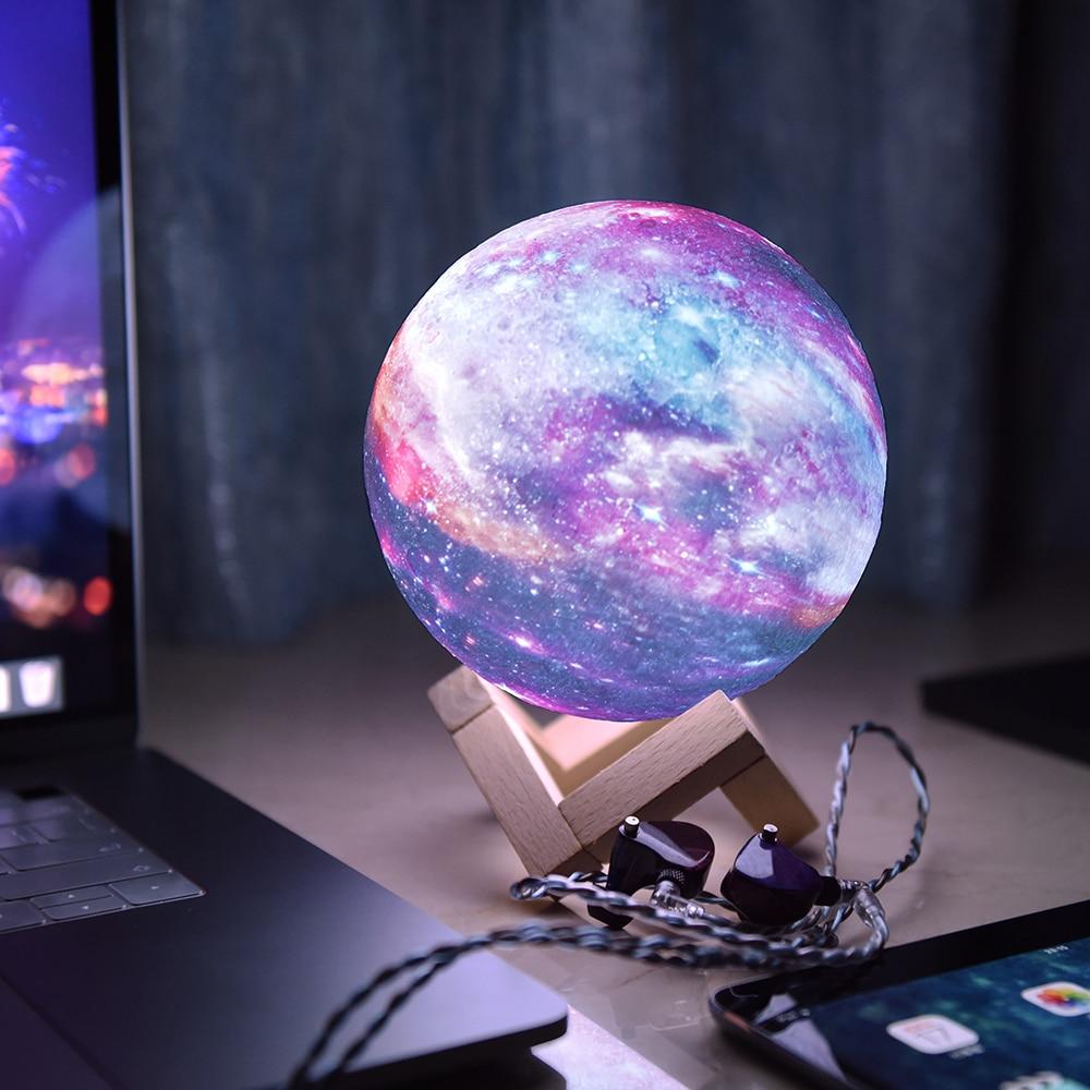 CosmicMoon Lamp - Galaxy Maanlamp - Tafellamp - Uniek Design - Rustgevende Sfeer